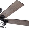 image:imageHunter Key Biscayne Outdoor or Indoor Rustic 54 inch Weathered Zinc  Ceiling Fan with LED Light Standard Mount Pull Chain For Bedroom Living Room Patio 59135Weathered Zinc