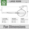 image:imageHunter Mill Valley Outdoor or Indoor Ceiling Fan 52 inch Matte BlackIndigo Blue