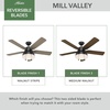 image:imageHunter Mill Valley Outdoor or Indoor Ceiling Fan 52 inch Matte BlackMatte Black