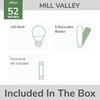 image:imageHunter Mill Valley Outdoor or Indoor Ceiling Fan 52 inch Matte BlackMatte Black