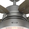 image:imageHunter Mill Valley Outdoor or Indoor Ceiling Fan 52 inch Matte BlackMatte Silver