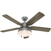 image:imageHunter Mill Valley Outdoor or Indoor Ceiling Fan 52 inch Matte BlackMatte Silver