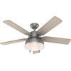 image:imageHunter Mill Valley Outdoor or Indoor Ceiling Fan 52 inch Matte BlackMatte Silver