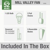 image:imageHunter Mill Valley Outdoor or Indoor Ceiling Fan 52 inch Matte BlackMatte Silver