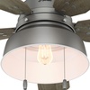 image:imageHunter Mill Valley Outdoor or Indoor Ceiling Fan 52 inch Matte BlackMatte Silver