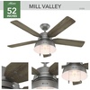 image:imageHunter Mill Valley Outdoor or Indoor Ceiling Fan 52 inch Matte BlackMatte Silver