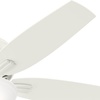image:imageHunter Newsome Indoor Ceiling Fan Pull Chain 42 inch Premier Bronze  with LED Light Low Profile Flush Mount 5 Blades For Bedroom Living Room 51081Fresh White