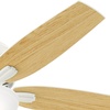 image:imageHunter Newsome Indoor Ceiling Fan Pull Chain 42 inch Premier Bronze  with LED Light Low Profile Flush Mount 5 Blades For Bedroom Living Room 51081Fresh White