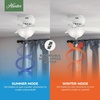 image:imageHunter Newsome Indoor Ceiling Fan Pull Chain 42 inch Premier Bronze  with LED Light Low Profile Flush Mount 5 Blades For Bedroom Living Room 51081Fresh White