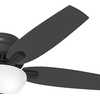 image:imageHunter Newsome Indoor Ceiling Fan Pull Chain 42 inch Premier Bronze  with LED Light Low Profile Flush Mount 5 Blades For Bedroom Living Room 51081Matte Black