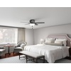 image:imageHunter Newsome Indoor Ceiling Fan Pull Chain 42 inch Premier Bronze  with LED Light Low Profile Flush Mount 5 Blades For Bedroom Living Room 51081Matte Black