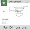 image:imageHunter Newsome Indoor Ceiling Fan Pull Chain 42 inch Premier Bronze  with LED Light Low Profile Flush Mount 5 Blades For Bedroom Living Room 51081Matte Black