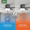 image:imageHunter Newsome Indoor Ceiling Fan Pull Chain 42 inch Premier Bronze  with LED Light Low Profile Flush Mount 5 Blades For Bedroom Living Room 51081Matte Black
