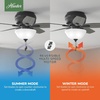 image:imageHunter Newsome Indoor Ceiling Fan Pull Chain 42 inch Premier Bronze  with LED Light Low Profile Flush Mount 5 Blades For Bedroom Living Room 51081Matte Black