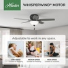 image:imageHunter Newsome Indoor Ceiling Fan Pull Chain 42 inch Premier Bronze  with LED Light Low Profile Flush Mount 5 Blades For Bedroom Living Room 51081Matte Black