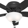 image:imageHunter Newsome Indoor Ceiling Fan Pull Chain 42 inch Premier Bronze  with LED Light Low Profile Flush Mount 5 Blades For Bedroom Living Room 51081Matte Black