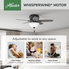 image:imageHunter Newsome Indoor Ceiling Fan Pull Chain 42 inch Premier Bronze  with LED Light Low Profile Flush Mount 5 Blades For Bedroom Living Room 51081Matte Black