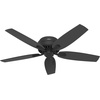 image:imageHunter Newsome Indoor Ceiling Fan Pull Chain 42 inch Premier Bronze  with LED Light Low Profile Flush Mount 5 Blades For Bedroom Living Room 51081Matte Black