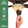 image:imageHunter Newsome Indoor Ceiling Fan Pull Chain 42 inch Premier Bronze  with LED Light Low Profile Flush Mount 5 Blades For Bedroom Living Room 51081Premier Bronze