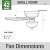 image:imageHunter Newsome Indoor Ceiling Fan Pull Chain 42 inch Premier Bronze  with LED Light Low Profile Flush Mount 5 Blades For Bedroom Living Room 51081Premier Bronze