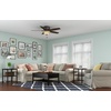 image:imageHunter Newsome Indoor Ceiling Fan Pull Chain 42 inch Premier Bronze  with LED Light Low Profile Flush Mount 5 Blades For Bedroom Living Room 51081Premier Bronze
