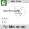image:imageHunter Newsome Indoor Ceiling Fan Pull Chain 42 inch Premier Bronze  with LED Light Low Profile Flush Mount 5 Blades For Bedroom Living Room 51081Premier Bronze