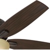 image:imageHunter Newsome Indoor Ceiling Fan Pull Chain 42 inch Premier Bronze  with LED Light Low Profile Flush Mount 5 Blades For Bedroom Living Room 51081Premier Bronze