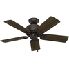 image:imageHunter Prim Indoor Ceiling Fan with LED Lights and Pull Chain Control 42 Premier Bronze