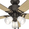 image:imageHunter Prim Indoor Ceiling Fan with LED Lights and Pull Chain Control 42 Premier Bronze