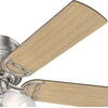 image:imageHunter Prim Indoor Low Profile Ceiling Fan with LED Light and Pull Chain Control 52 Brushed Nickel