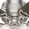 image:imageHunter Prim Indoor Low Profile Ceiling Fan with LED Light and Pull Chain Control 52 Brushed Nickel