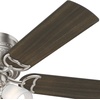 image:imageHunter Prim Indoor Low Profile Ceiling Fan with LED Light and Pull Chain Control 52 Brushed Nickel