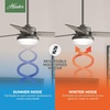 image:imageHunter Sentinel Indoor Ceiling Fan 3 Blades 52 inch Brushed Slate  with LED Light and Remote Control Standard Mount For Bedroom Living Room Kitchen 59211Brushed Slate