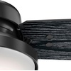 image:imageHunter Sentinel Indoor Ceiling Fan 3 Blades 52 inch Brushed Slate  with LED Light and Remote Control Standard Mount For Bedroom Living Room Kitchen 59211Matte Black