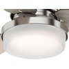 image:imageHunter Sentinel Indoor Ceiling Fan 3 Blades 52 inch Brushed Slate  with LED Light and Remote Control Standard Mount For Bedroom Living Room Kitchen 59211Brushed Nickel