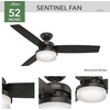 image:imageHunter Sentinel Indoor Ceiling Fan 3 Blades 52 inch Brushed Slate  with LED Light and Remote Control Standard Mount For Bedroom Living Room Kitchen 59211Premier Bronze