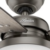image:imageHunter Sentinel Indoor Ceiling Fan 3 Blades 52 inch Brushed Slate  with LED Light and Remote Control Standard Mount For Bedroom Living Room Kitchen 59211Brushed Slate