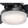 image:imageHunter Sentinel Indoor Ceiling Fan 3 Blades 52 inch Brushed Slate  with LED Light and Remote Control Standard Mount For Bedroom Living Room Kitchen 59211Matte Black