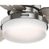 image:imageHunter Sentinel Indoor Ceiling Fan 3 Blades 52 inch Brushed Slate  with LED Light and Remote Control Standard Mount For Bedroom Living Room Kitchen 59211Brushed Nickel