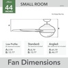 image:imageHunter Sentinel Indoor Ceiling Fan 3 Blades 52 inch Brushed Slate  with LED Light and Remote Control Standard Mount For Bedroom Living Room Kitchen 59211Brushed Slate