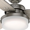 image:imageHunter Sentinel Indoor Ceiling Fan 3 Blades 52 inch Brushed Slate  with LED Light and Remote Control Standard Mount For Bedroom Living Room Kitchen 59211Brushed Slate