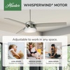 image:imageHunter Sentinel Indoor Ceiling Fan 3 Blades 52 inch Brushed Slate  with LED Light and Remote Control Standard Mount For Bedroom Living Room Kitchen 59211Brushed Nickel