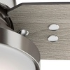 image:imageHunter Sentinel Indoor Ceiling Fan 3 Blades 52 inch Brushed Slate  with LED Light and Remote Control Standard Mount For Bedroom Living Room Kitchen 59211Brushed Nickel