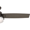 image:imageHunter Sentinel Indoor Ceiling Fan 3 Blades 52 inch Brushed Slate  with LED Light and Remote Control Standard Mount For Bedroom Living Room Kitchen 59211Premier Bronze
