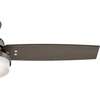 image:imageHunter Sentinel Indoor Ceiling Fan 3 Blades 52 inch Brushed Slate  with LED Light and Remote Control Standard Mount For Bedroom Living Room Kitchen 59211Brushed Slate
