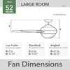 image:imageHunter Sentinel Indoor Ceiling Fan 3 Blades 52 inch Brushed Slate  with LED Light and Remote Control Standard Mount For Bedroom Living Room Kitchen 59211Matte Black