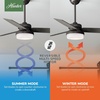 image:imageHunter Sentinel Indoor Ceiling Fan 3 Blades 52 inch Brushed Slate  with LED Light and Remote Control Standard Mount For Bedroom Living Room Kitchen 59211Premier Bronze