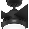 image:imageHunter Skyflow 52 inch IndoorOutdoor Ceiling Fan with Light and Wall Control Matte Black Ceiling Fan 3 Speed WhisperWind Motor 52589 for Coastal Patios Pergolas Bedrooms or Living RoomsMatte Black