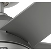 image:imageHunter Skyflow 52 inch IndoorOutdoor Ceiling Fan with Light and Wall Control Matte Black Ceiling Fan 3 Speed WhisperWind Motor 52589 for Coastal Patios Pergolas Bedrooms or Living RoomsMatte Silver