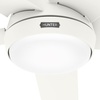 image:imageHunter Skyflow 52 inch IndoorOutdoor Ceiling Fan with Light and Wall Control Matte Black Ceiling Fan 3 Speed WhisperWind Motor 52589 for Coastal Patios Pergolas Bedrooms or Living RoomsMatte White